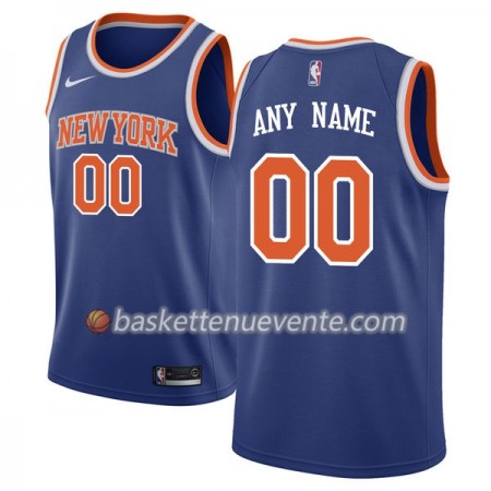 Maillot Basket New York Knicks Personnalisé Nike 2017-18 Bleu Swingman - Homme